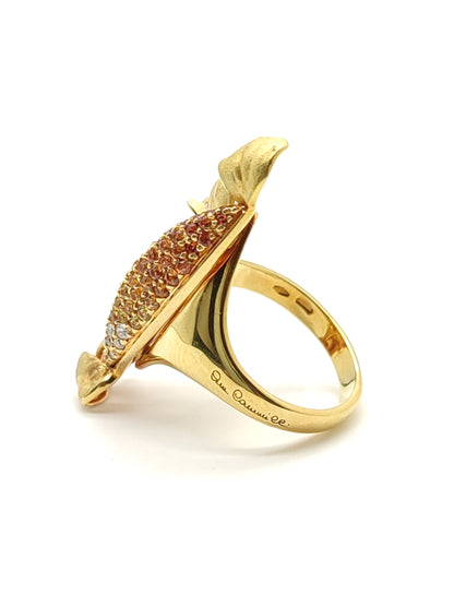 Solaris ring in gold and diamonds Cammilli