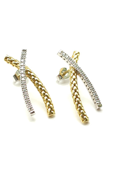 Fope earrings in gold with diamonds