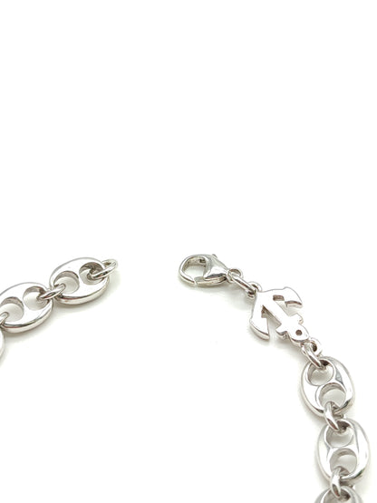 Silver bracelet with anchor