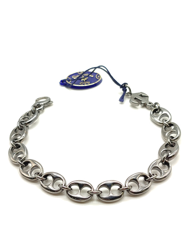Bracciale Bracciale in argento brunito con ancora - Gioielli Pavan