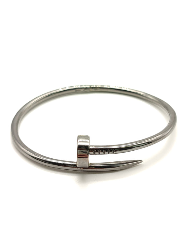 Bracciale Bracciale rigido in argento brunito a forma di chiodo - Gioielli Pavan