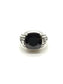 Silver ring with Spinel and Greca