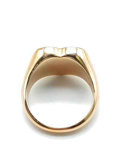 Signet Ring with Mother of Pearl Heart