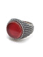 Silver ring with carnelian