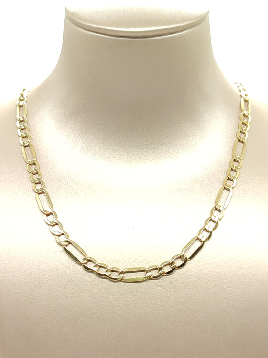 Figaro necklace in 9kt gold 56cm