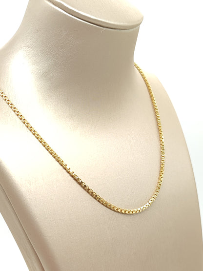 Venetian mesh necklace in 18kt gold 60cm