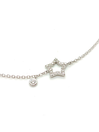 Gold star bracelet with diamonds