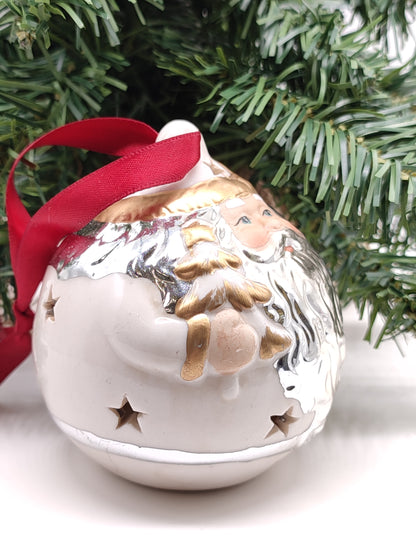 Christmas decoration with small Santa Claus ball