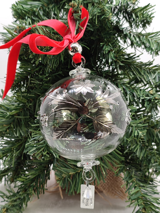 Christmas decoration. Blown glass ball
