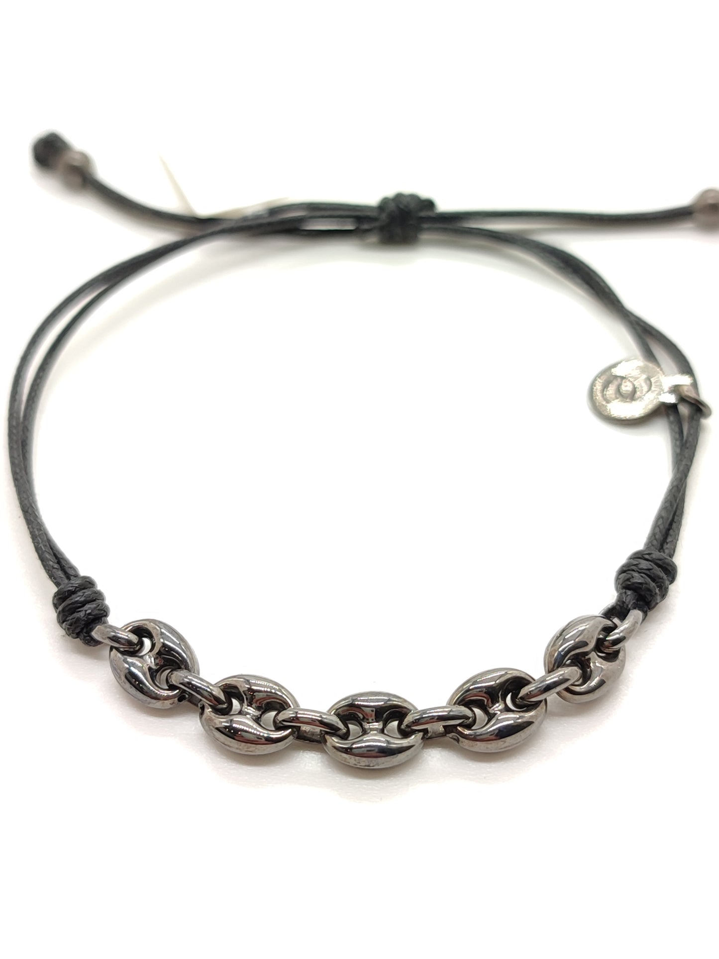 Marine mesh and line bracelet - burnished