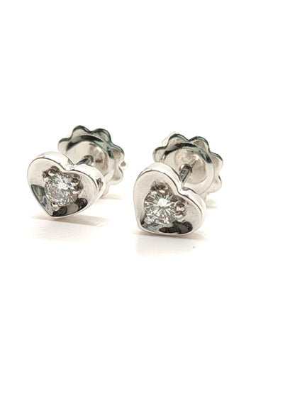 Light point earrings in gold with 0.24ct diamonds