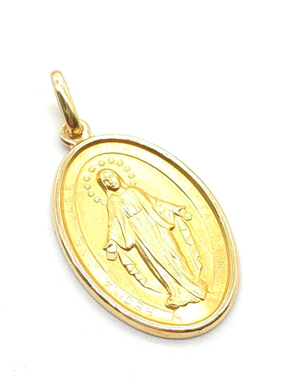Gold pendant Miraculous Madonna 20 X 25 cm