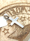 Ciondolo croce massiccia in oro bianco 2 x 1,5 cm