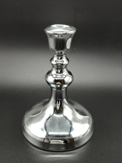 Single silver candelabra H.15cm