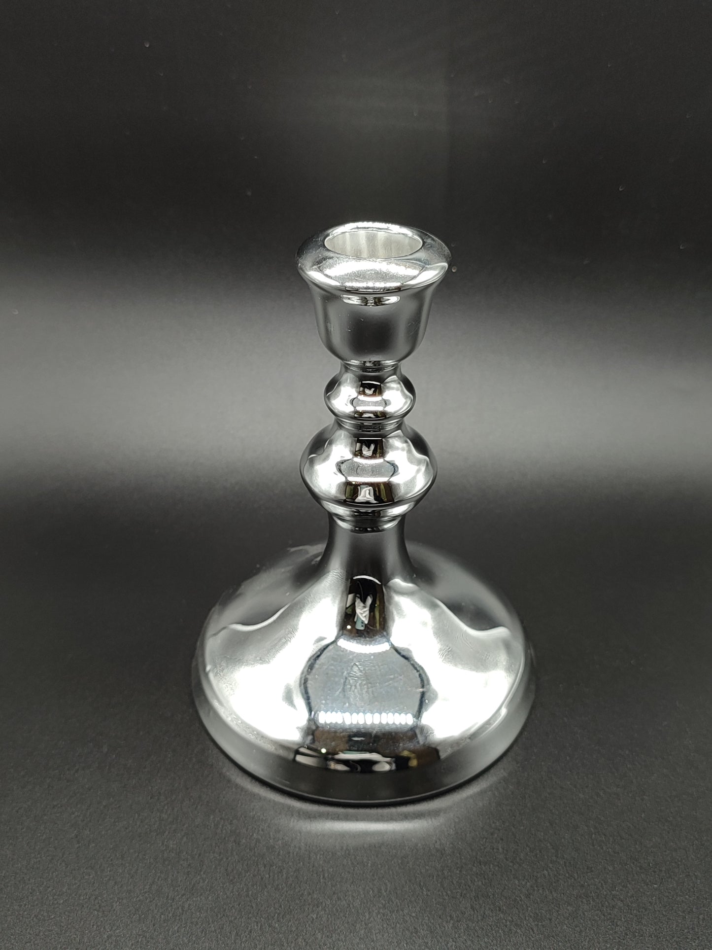 Single silver candelabra H.15cm