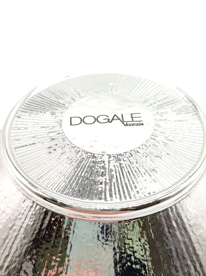 Dog bowl in metallic beige silver D.19.5cm