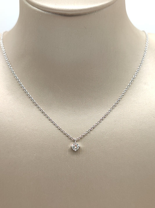 Gold necklace with 0.20ct light point diamond