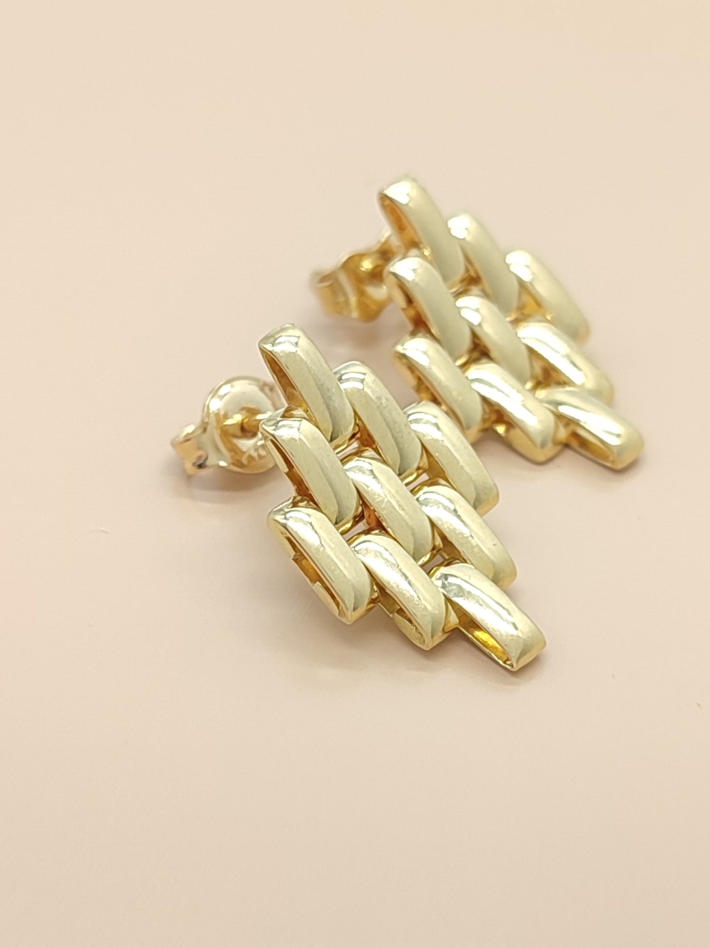 Fope earrings in Panthere mesh gold
