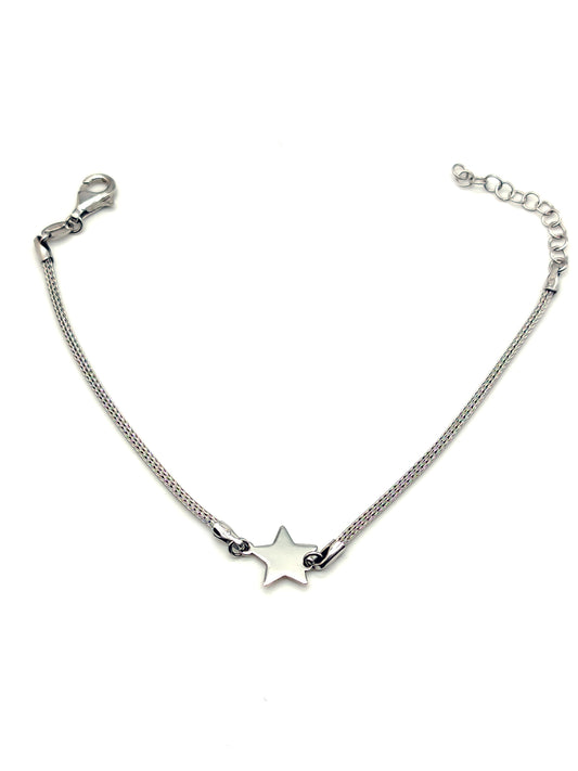 Silver bracelet with star
