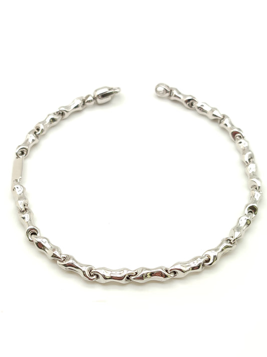 Fancy mesh silver bracelet