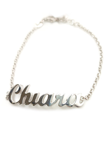 Bracciale in argento con nome Chiara
