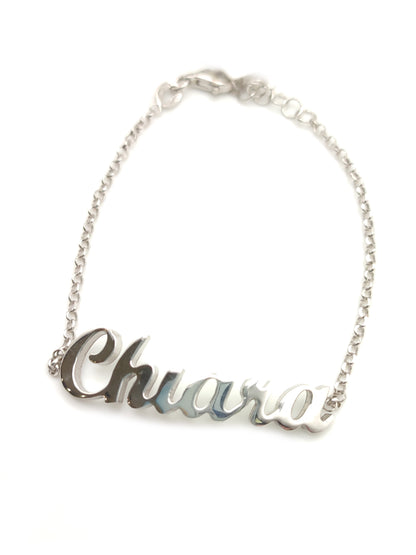 Silver bracelet with Chiara name
