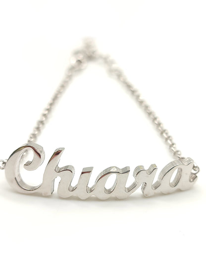 Silver bracelet with Chiara name