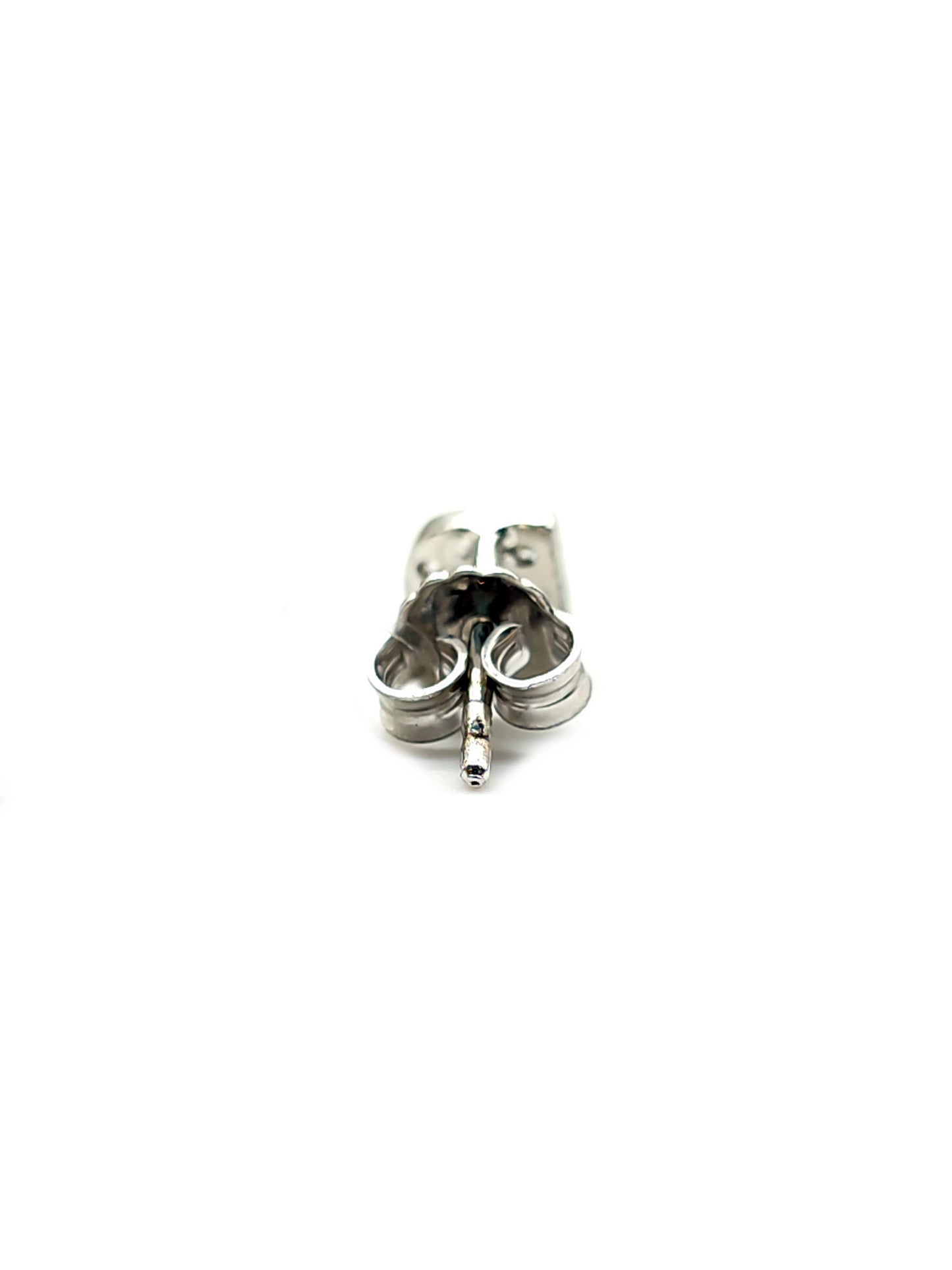 Letter D single lobe earring in silver