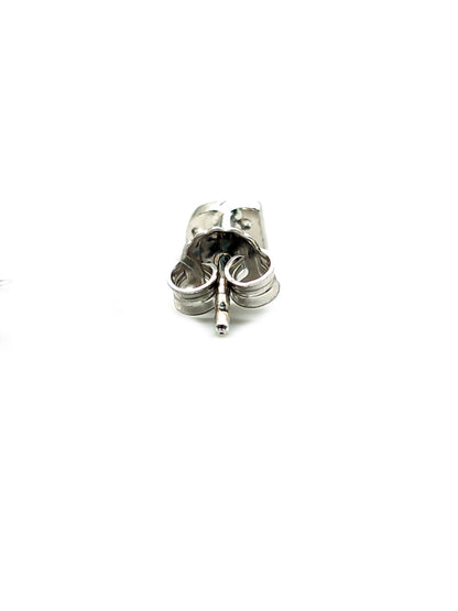 Letter D single lobe earring in silver