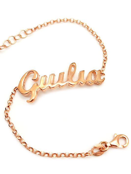Silver bracelet with Giulia name