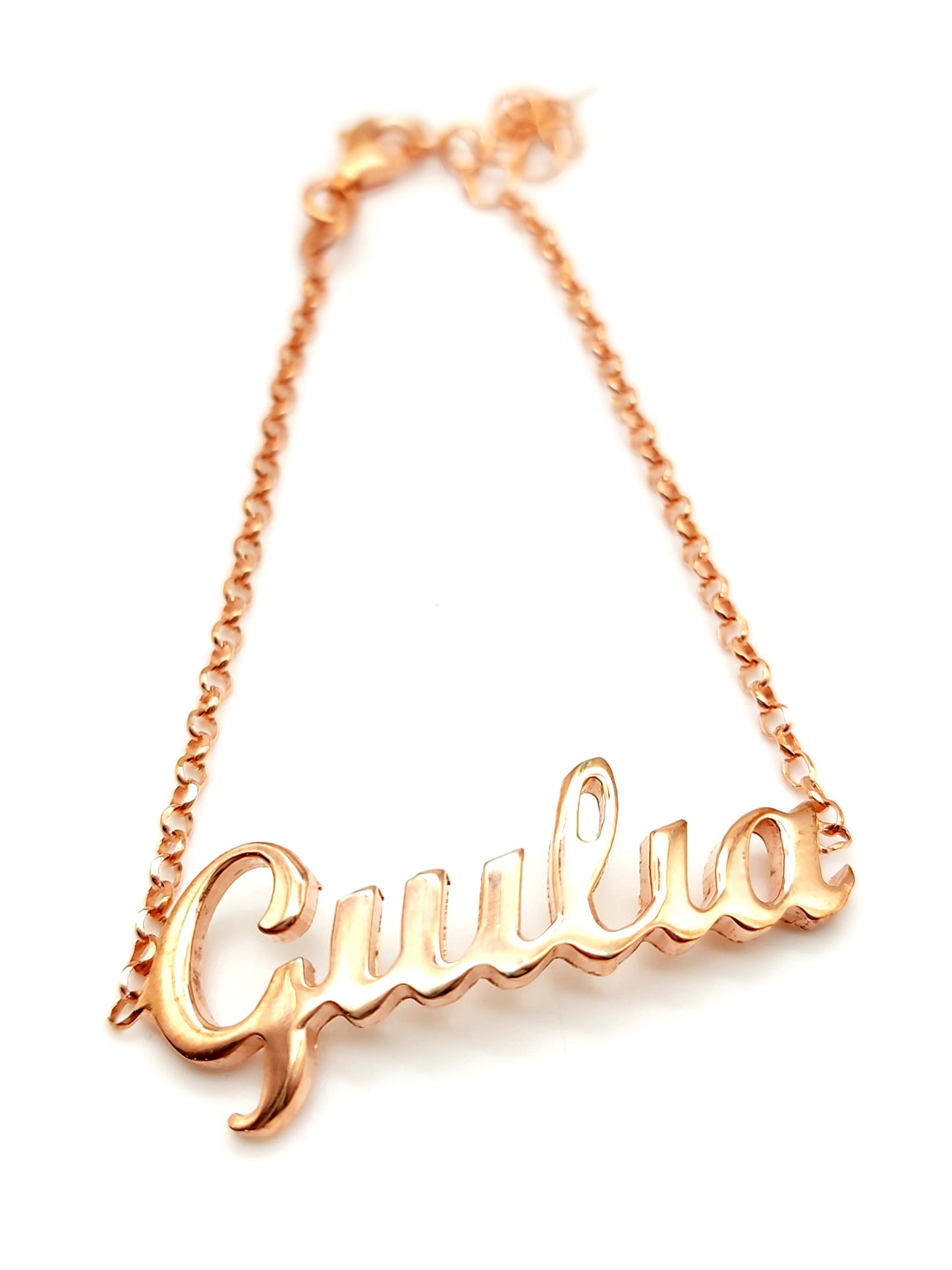 Silver bracelet with Giulia name