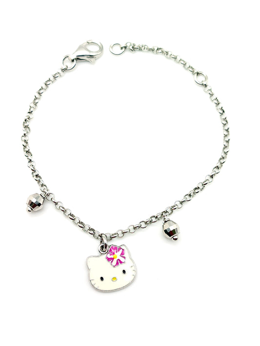 Silver bracelet with Hello Kitty