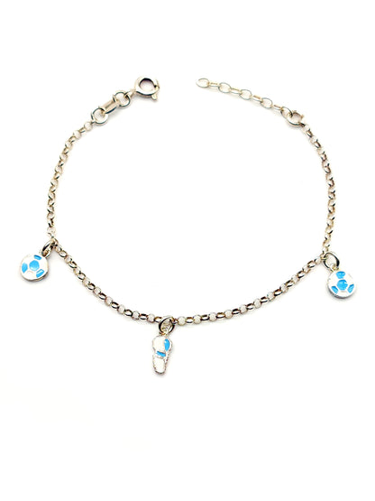 Forza Napoli silver bracelet