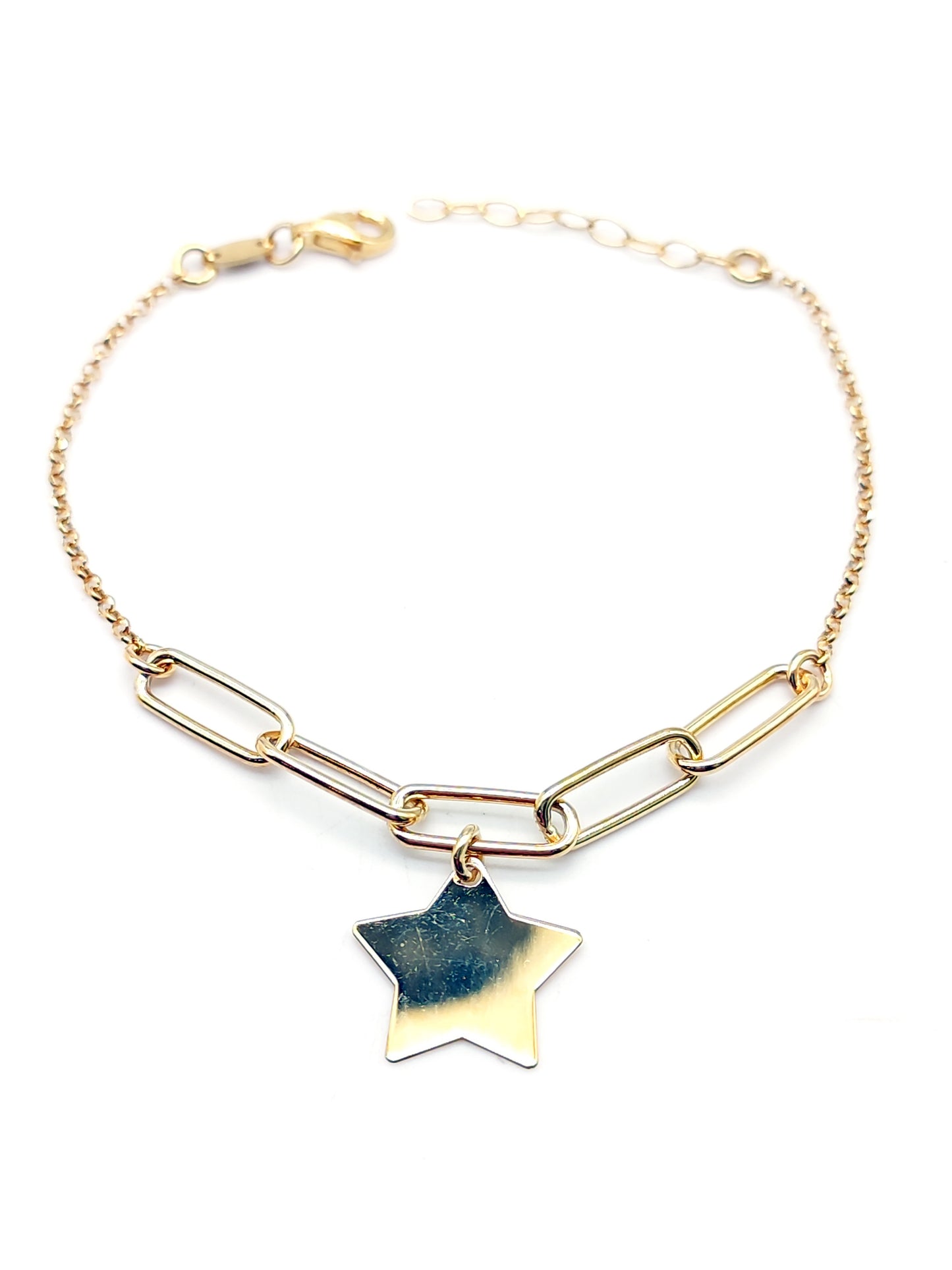 Silver bracelet with star