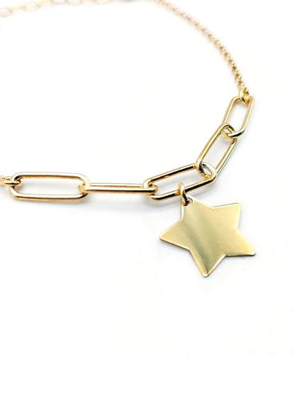 Silver bracelet with star